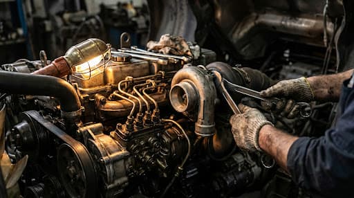Motor diesel camion — reparație profesională TBA Service Iași